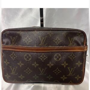 Louis Vuitton Dark Brown Monogram Toiletry Bag Unisex